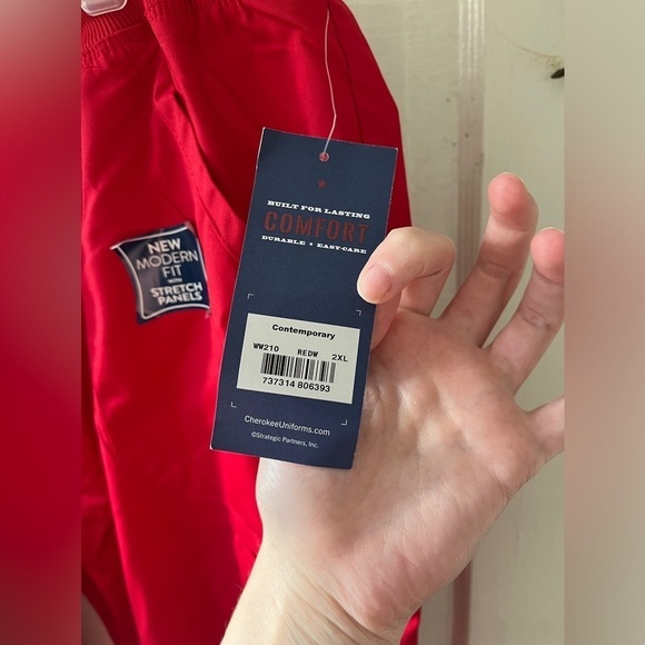 NWT Cherokee red scrub work pants size 2XL - Picture 4 of 8